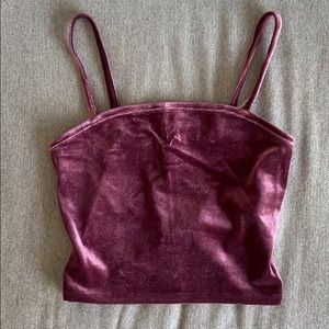 Forever 21 velvet crop tank